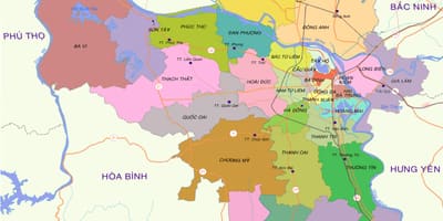 के मानचित्र जिला, हनोई